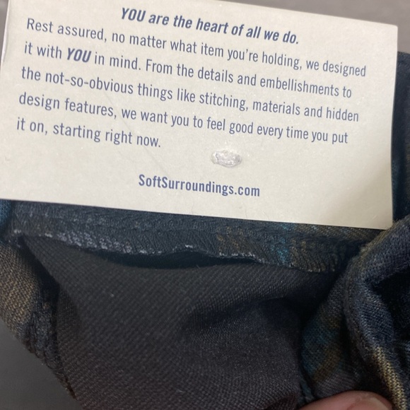 Soft Surroundings NWT women’s plus size 1X print straight leg ankle pants - Picture 4 of 6